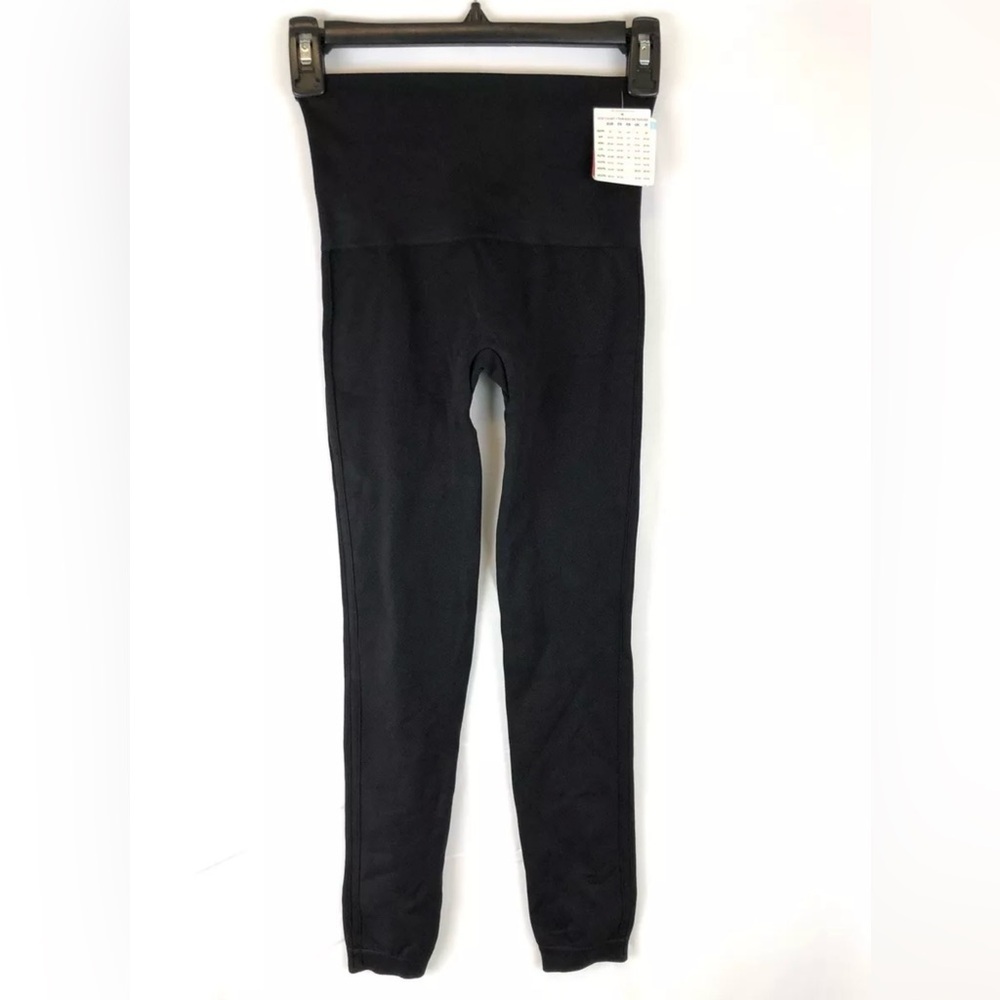 Spanx Seamless Print Leggings Womens Black Size Small